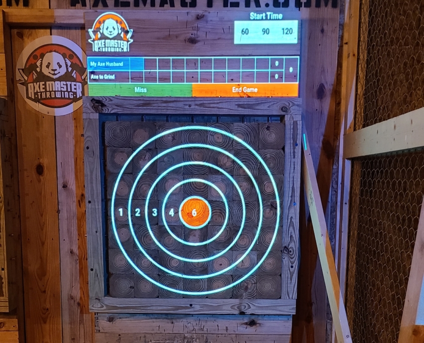 Interactive Axe Throwing Target Axe Master