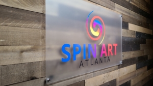 spin art sign